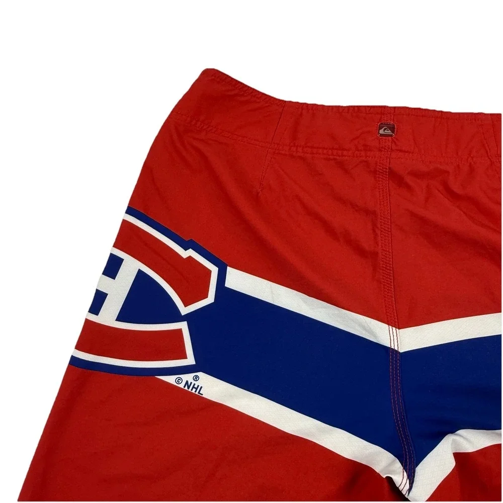 Quiksilver NHL Montreal Canadians Swim Trunks Board Shorts Size 34 11